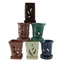 3.5" x 5" Ceramic Orchid Pots