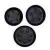 Mixed Set of 3 Heavy Duty Black Plastic Saucers